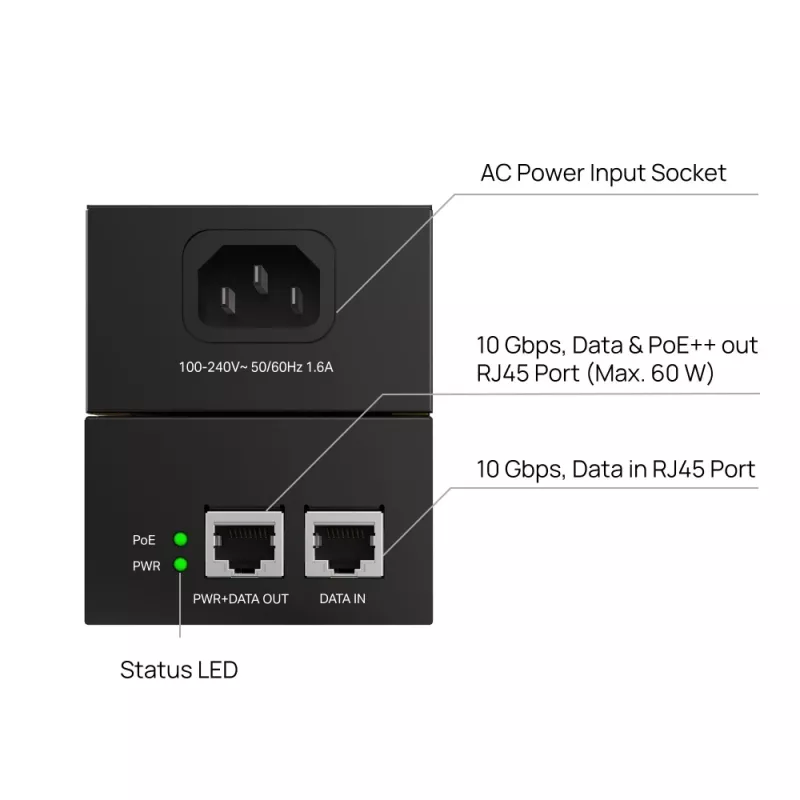 TP-Link POE370S PoE adapter 10 Gigabit Ethernet
