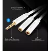 Vention 3.5mm Male to 2*3.5mm Female Stereo Splitter Cable 0.3M Black ABS