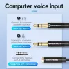 Audio adapter cable Vention 2×3.5 mm male to 4‑pole 3.5 mm female, 0.3 m, black