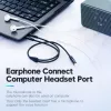 Audio adapter cable Vention 2×3.5 mm male to 4‑pole 3.5 mm female, 0.3 m, black