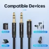 Audio adapter cable Vention 2×3.5 mm male to 4‑pole 3.5 mm female, 0.3 m, black