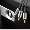 Audio cable Vention 3.5mm TRRS (male) to 2×RCA (male), 2 m, black