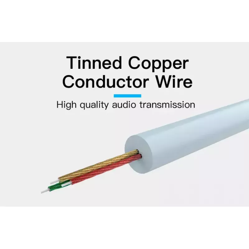 Audio cable Vention 3.5mm TRRS (male) to 2×RCA (male), 2 m, black