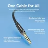 Vention 3.5mm Male to Male Audio Cable 0.5M Black Aluminum Alloy Type