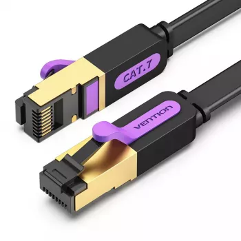 Network Cable Vention Flat Cat.7 Patch Cable 3M Black