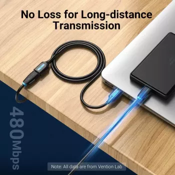 Vention USB 2.0 A Male to A Female Extension Cable 2M black PVC