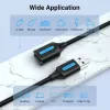 Vention USB 2.0 A Male to A Female Extension Cable 2M black PVC