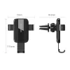 Vention KCTB0 auto-clamping car vent phone mount, black