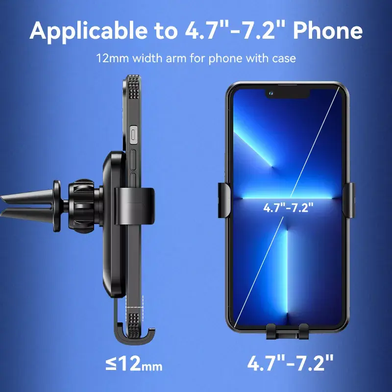 Vention KCTB0 auto-clamping car vent phone mount, black