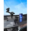 Car phone mount Vention KCOB0 — auto-clamping suction cup, clamp mount for smartphones, black, width 73 mm, height 117.6 mm