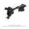 Car phone mount Vention KCOB0 — auto-clamping suction cup, clamp mount for smartphones, black, width 73 mm, height 117.6 mm