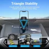 Car phone mount Vention KCOB0 — auto-clamping suction cup, clamp mount for smartphones, black, width 73 mm, height 117.6 mm