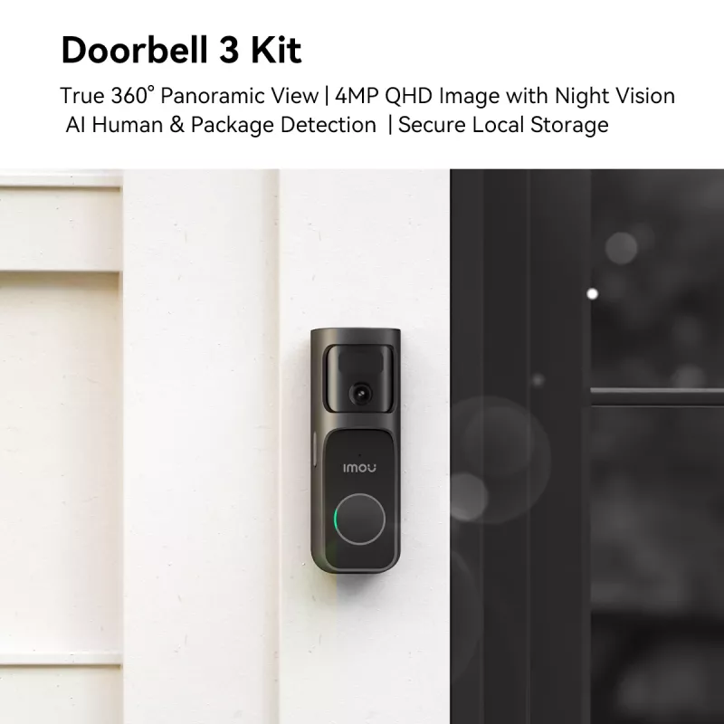 Doorbell Kit Imou DB-3EP-4M0W/DS3 Black 4MP HD Video