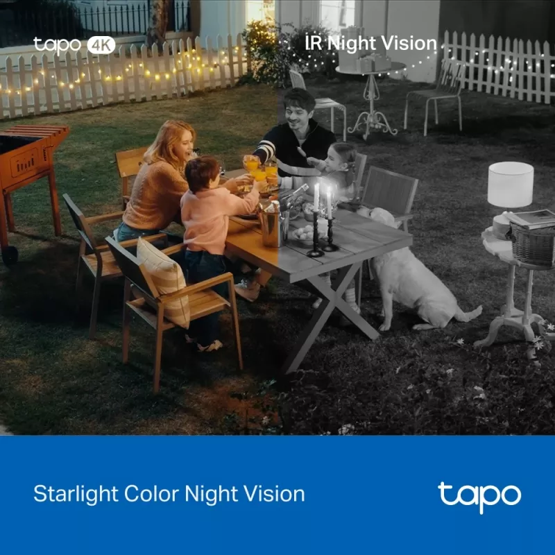 IP security camera TP‑Link Tapo C660 KIT — 8 MP 3840×2160, 4 mm lens, 20 fps, Wi‑Fi & Ethernet, outdoor IP65, IR night vision 12 m
