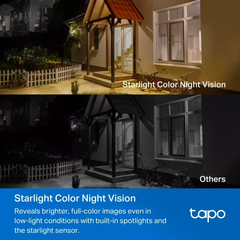 IP security camera TP-Link Tapo C460 KIT — outdoor bullet, 8 MP 3840×2160, 12× digital zoom, wall mount, two-way audio, Wi‑Fi, white