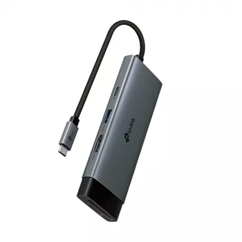 USB Type-C hub TP-Link UH7021C — HDMI, USB 3.2 Gen1, USB 2.0, SD/microSD, 5000 Mbit/s, Aluminium Black