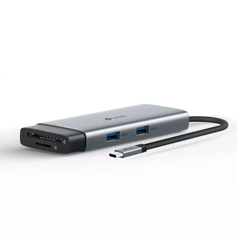 USB Type-C hub TP-Link UH7021C — HDMI, USB 3.2 Gen1, USB 2.0, SD/microSD, 5000 Mbit/s, Aluminium Black