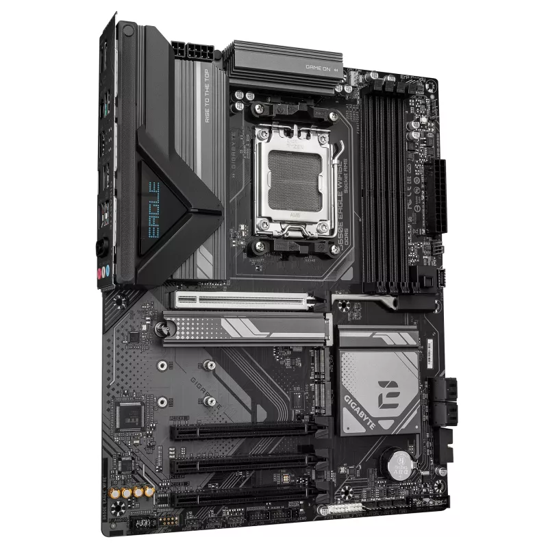 GIGABYTE B650E EAGLE WIFI6E Motherboard - AMD Ryzen 9000 Series CPUs, 8+2+2 Phases VRM, up to 8200MHz DDR5 (OC), 1xPCIe 5.0 + 2xPCIe 4.0 M.2, 2.5GbE LAN, WIFI 6E, USB 3.2 Gen 2