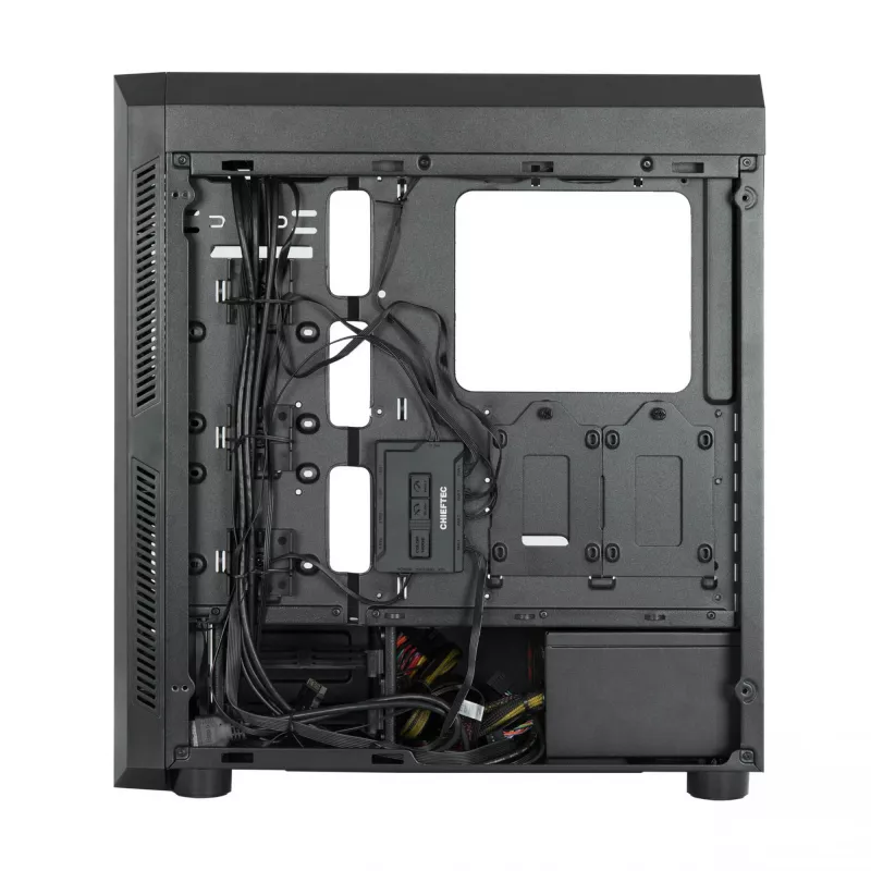 PC case CHIEFTEC Scorpion 3 GL-03B-OP — Tower ATX/Micro-ATX/Mini-ITX, tempered glass, 3×120 mm front fans