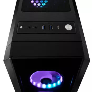 PC Midi Tower case CHIEFTEC SCORPION 3 GL-03B-UC-OP — black, tempered glass, ATX/Micro-ATX, 3x120mm front + 1x120mm rear fans