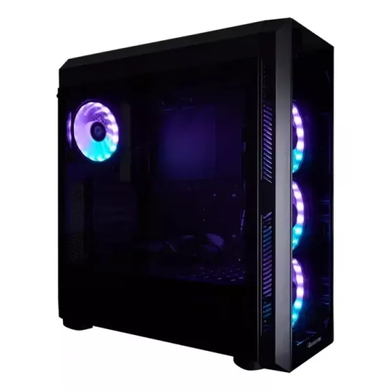 PC Midi Tower case CHIEFTEC SCORPION 3 GL-03B-UC-OP — black, tempered glass, ATX/Micro-ATX, 3x120mm front + 1x120mm rear fans