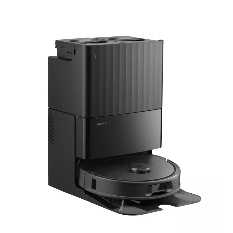 Roborock vacuum cleaner Q Revo L — round robot with dust bag, 0.33 L dust capacity, 2.7 L base, 180 min runtime, 5200 mAh, black