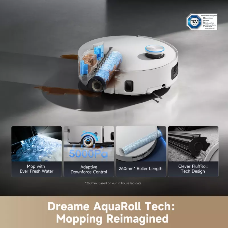 Robot vacuum cleaner Dreame Aqua10 Ultra Roller Complete white