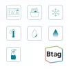 Label-making tape Brother BTAG-P31 Black on pink 1.2 cm 4 m