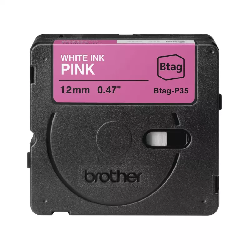 Label-making tape Brother BTAG-P35 White on pink 1.2 cm 4 m