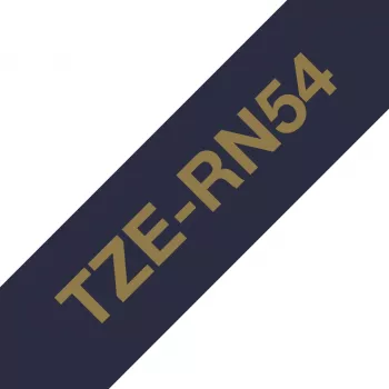 Brother TZE-RN54 label-making tape Gold on navy