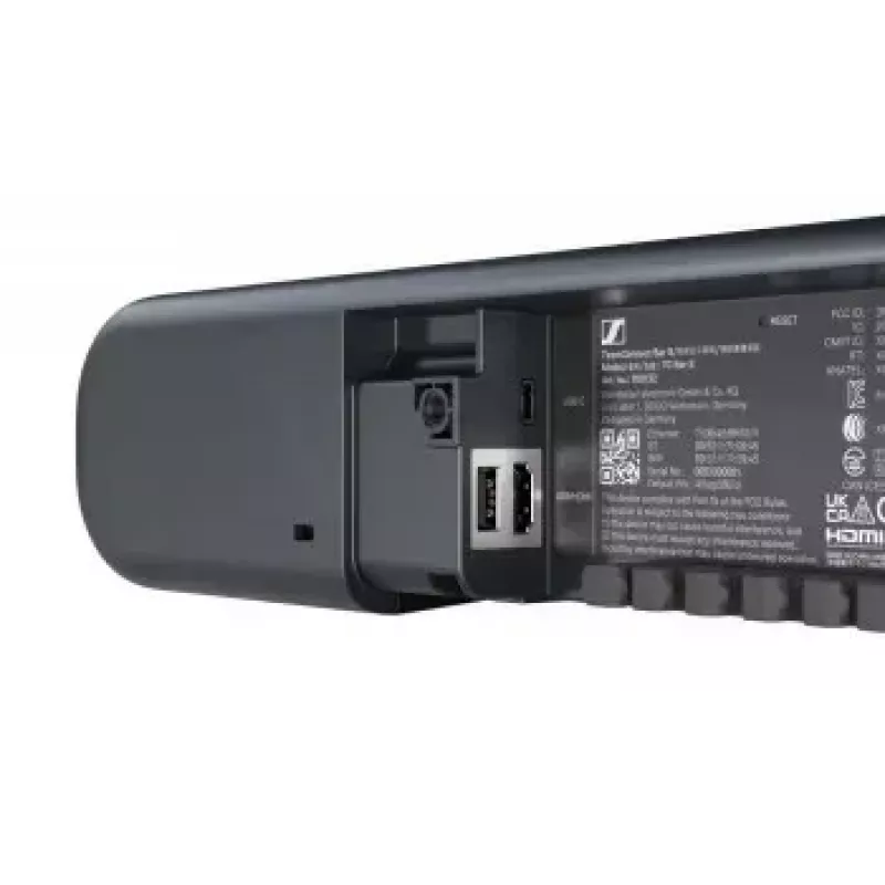 Microphone Sennheiser TEAMCONNECT BAR S VIDEO BAR — integrated speakers, noise cancellation, USB/plug-and-play