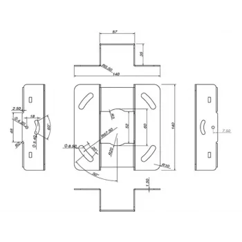 Ceiling mount Multibrackets M Universal Projector 200 with Fine tune