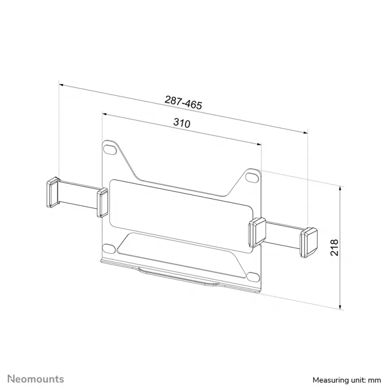 Neomounts ADS20-425BL1 Laptop holder 11.6-17.3 inch - VESA - universal