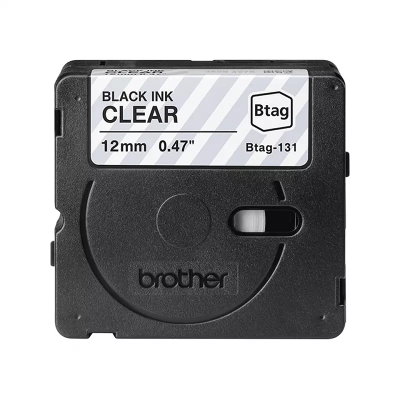 Label-making tape Brother BTAG-131 Black on transparent 1.2 cm 4 m