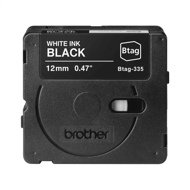 Label-making tape Brother BTAG-335 White on black 1.2 cm 4 m
