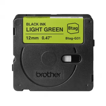 Brother BTAG-G31 label-making tape Black on green 1.2 cm 4 m