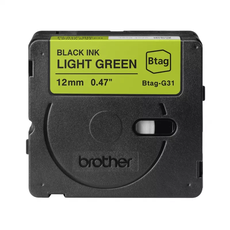 Brother BTAG-G31 label-making tape Black on green 1.2 cm 4 m