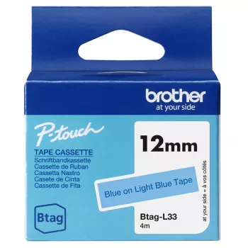 Label-making tape Brother BTAG-L33 Blue on light blue 1.2 cm 4 m