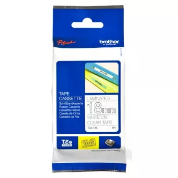 Label tape Brother TZe145 18mm White on transparent