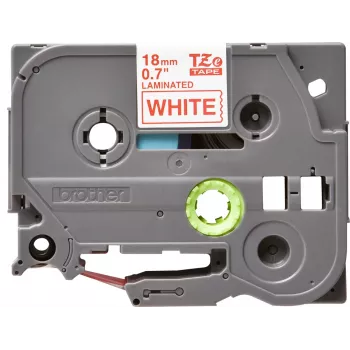 Laminated tape Brother TZe242 18mm Red on White
