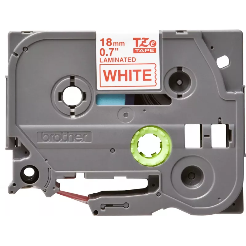 Laminated tape Brother TZe242 18mm Red on White