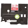 Brother TZE-435 label-making tape White on red