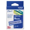 Brother Laminated tape 9mm, Black on blue, TZe, Black, Thermal transfer, Philippines, 5 year(s)
