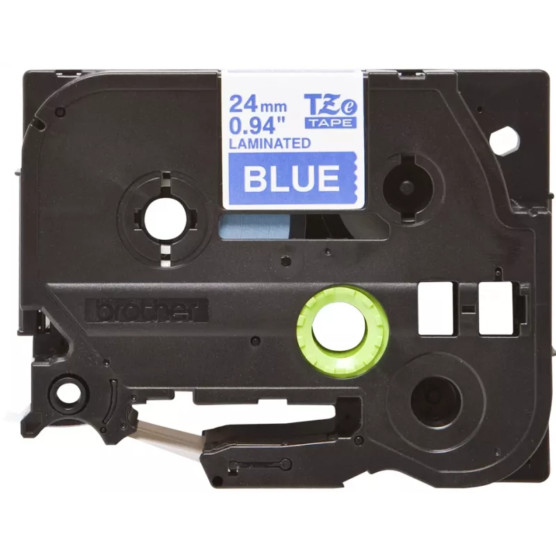 Laminated tape Brother TZe555 24mm White on Blue