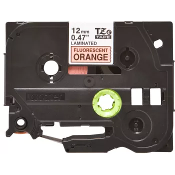 Label tape Brother TZe TZEB31 12mm Black on fluorescent orange