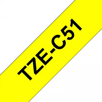 Brother Laminated tape TZe Black on fluorescent yellow 2.4 cm 5 m