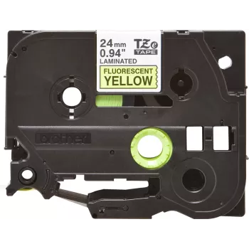 Brother Laminated tape TZe Black on fluorescent yellow 2.4 cm 5 m