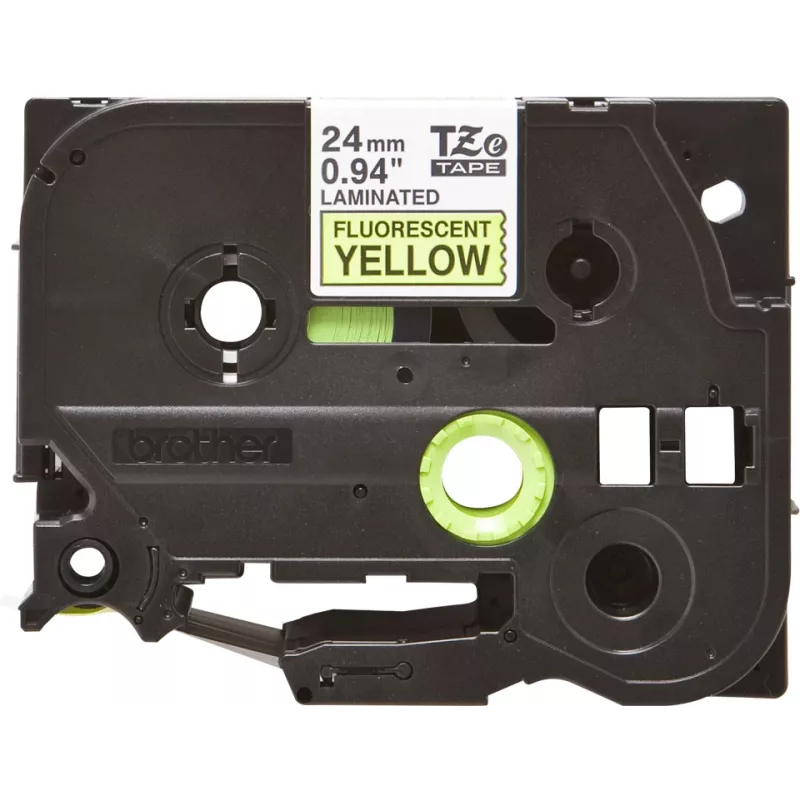 Brother Laminated tape TZe Black on fluorescent yellow 2.4 cm 5 m
