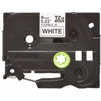 Laminated tape Brother TZEFX211 Black on White 6mm