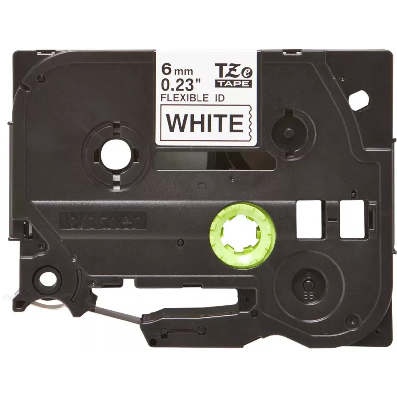 Laminated tape Brother TZEFX211 Black on White 6mm